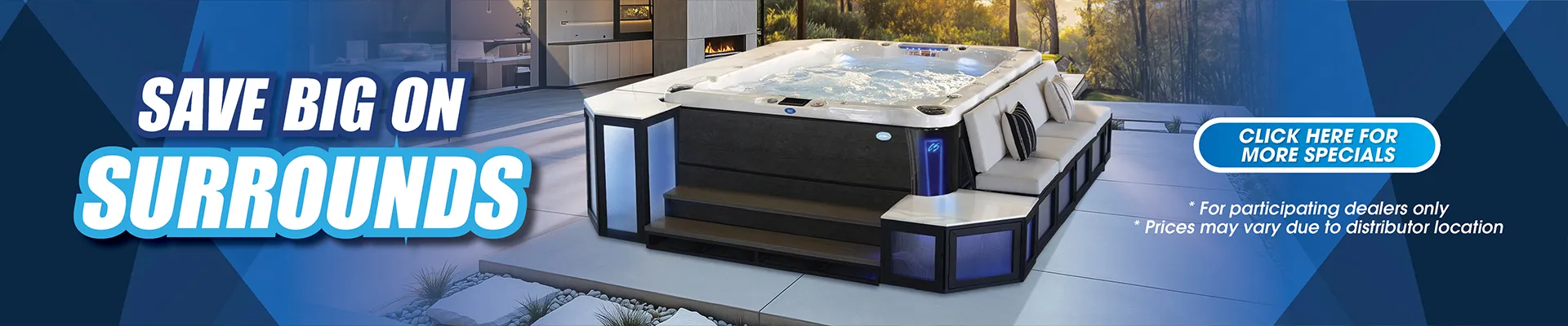 Calspas hot tub being used in a family setting - Sunrise