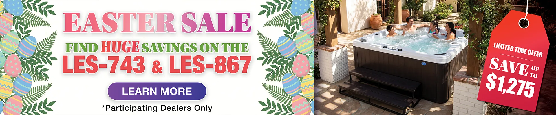 Calspas hot tub being used in a family setting - Sunrise